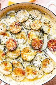 Creamy Parmesan Baked Zucchini In 2020 Zucchini Casserole Recipes Sliced Zucchini Recipes Baked Zucchini Parmesan