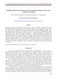 Pada kesempatan kali ini, kuskus pintar akan berbagi mengenai beberapa ide judul penelitian, skripsi, karya ilmiah metode kualitatif dan kuantitatif. Pdf Building Organizational Culture Based On Competing Value Framework To Gain Competitive Advantage
