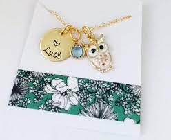 Owl Necklace Little Girls Necklace Personalized Owl Etsy Hand Stamped Jewelry Stamped Jewelry Personalized Jewelry