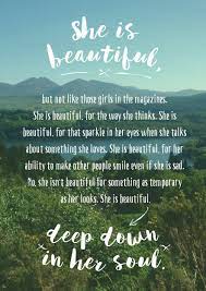 Sometimes all it takes to turn your day around is an encouraging word. She Is Beautiful Quote Print Itty Bitty Book Co