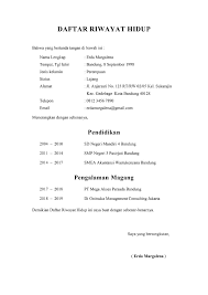 1.3 dapatkan 100+ template resume dari fotor. 5 Contoh Daftar Riwayat Hidup Bagi Yang Belum Pernah Bekerja