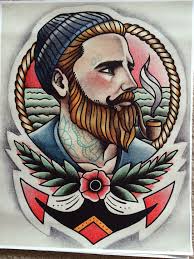 Pin Von Dingo Dan Auf Beards Tattoos Kunst Tattoos Seemann Tattoo Altmodische Tatowierungen