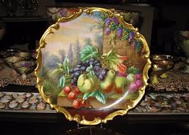 Beautiful 13 Hand Painted Limoges Charger Hand Painted Porcelain Painting Porcelain Painting
