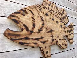 Grouper Fish Wall Art Large Wood Gift For Men Etsy Large Outdoor Wall Art Fish Wall Decor Fishing Decor