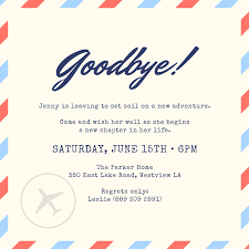 Create your own retirement & farewell party invitation or flyer to download, print or send online for free. Free Custom Printable Farewell Party Invitation Templates Canva