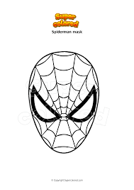 This best image collections about spiderman coloring pages is available to download. Coloring Page Spiderman Mask Supercolored Com