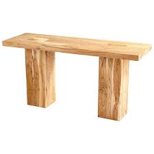 Natural Wooden Rectangular Block Console Table Modern Console Tables Modern Sofa Table Console Table Decorating