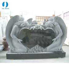 Angel of flowers marble statues. Cheap Price Antique Grave Weep Angel Statue Hug Double Heart Granite Headstone In Ireland Joy Stone