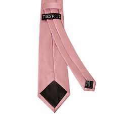 Dusty Pink Satin Tie And Handkerchief Set
