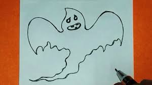 Method 1of 2:a cartoon ghost. How To Draw A Ghost Easy Ghost Drawing For Kids Halloween Drawings Youtube