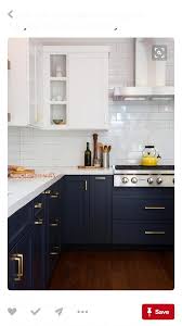 Navy Cabinets On Bottom And White Cabinets Up Top Kitchen Inspirations Kitchen Cabinets Makeover Kitchen Cabinetry