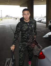 Celebrities style memphis depay fashion black king celebrity style icons celebrity style chef jackets football players. Memphis Depay Invites Yet More Criticism By Travelling To Holland In Army Fatigues Style Outfit Mirror Online