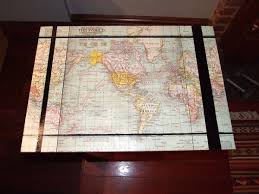 Rare lovely coffee & side table nest of tables military campaign with world maps. How To Make Your Own Map Coffee Table Houseandhome Ie