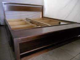We measured the footboard so the sides of the bench would be 18 deep. King Size Bed Frame With Storage And Bench On Foot Board Bed Frame With Storage King Size Wood Bed Frame King Size Bed Frame
