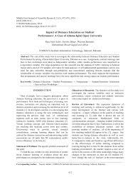 View the profiles of people named sardar iqbal chandia. Pdf Impact Of Distance Education On Student Performance A Case Of Allama Iqbal Open University