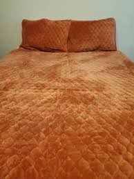 Rust and gray comforter set is the perfect way to instantly update and refresh any bedroom in your home. Broyhill Rust Velvet Full Queen 3 Piece Quilt Set Big Lots