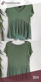 Kaari Blue Sage Green Pleated Top Kaari Blue Sage Green