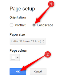 Make your choice and then click ok to apply your selection. How To Change Page Orientation In Google Docs