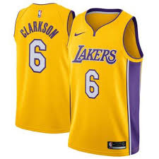 Authentic Black And Yellow Lakers Jersey Men S Los Angeles Lakers Jordan Clarkson Nike Yellow Swingman Jersey Icon Edition Jordan Clarkson Los Angeles Lakers Los Angeles Lakers Basketball