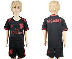16 17 Benfica Youth Away Soccer Jersey Black Football Jerseys Kid Uniform Kids Uniforms Cheap Child Kits Replica Chi Soccer Jersey Kids Uniforms Men S Uniforms