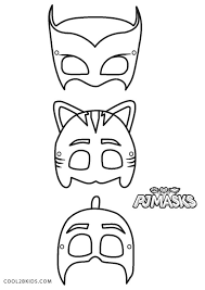 Everyone can be a superhero! Get This Pj Masks Coloring Pages Black And White The Masks Of The Heroes