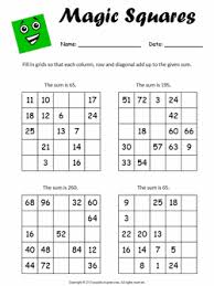 Advanced Magic Square Worksheet 1 Magic Squares Math Magic Squares Maths Puzzles