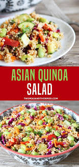 Include This Asian Quinoa Recipe In Your Signature Dishes For Family Bondings Filled With Red Cabbage Ca Asian Quinoa Salad Asian Quinoa Quinoa Salad Recipes