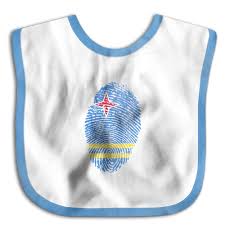 Marima Aruba Flag Fingerprint Personalized Scarf Bib Feeding Teething Fancy Baby Bibs And Burp Cloth Polyester Cotton Jackets Coats Snow Wear Imporfrio Com