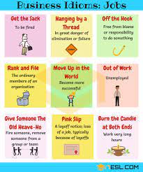 Business Idioms 110 Useful Business Idioms Sayings 7esl Business Idioms English Idioms English Phrases