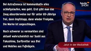 Die reihenfolge der impfungen ist in einer rechtsverordnung des bundesgesundheitsministeriums festgelegt, die im wesentlichen auf der impfempfehlung der. Zdf Heute Show On Twitter Seit Heute Wird Wieder Mit Astrazeneca Geimpft Die Heuteshow Ist Online Https T Co 8v25bbwzmg