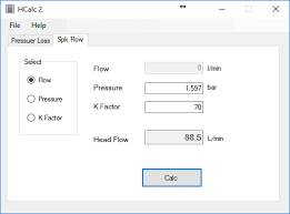 free hydraulic calculator of fie sprinkler hydraulic