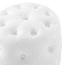 Check spelling or type a new query. Amour Tufted Button Round Faux Leather Ottoman Contemporary Modern Furniture Modway