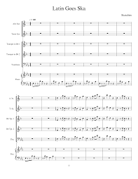 Latin Goes Ska Sheet Music For Piano Alto Saxophone Tenor