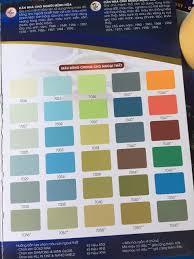 BẢNG MÀU SƠN NGOẠI THẤT - SƠN SÀI GÒN
