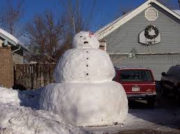 Big Snowman Snowman Real Snowman Big Stomach