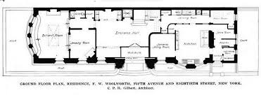F W Woolworth Mansion Floor Plan Floor Plans House Floor Plans