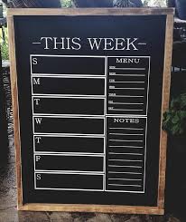 Chalkboard Calendar And Menu Sign Kitchen Etsy In 2020 Chalkboard Calendar Chalkboard Wall Calendars Kitchen Chalkboard
