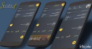 Socialblue Homescreen Android Mobile App Design