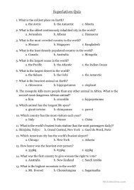 Well, what do you know? Superlatives Quiz English Esl Worksheets For Distance Learning And Physical Classrooms