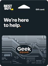 Which gift cards are sold by best buy? Best Buy 15 Geek Squad Gift Card 6306557 Best Buy