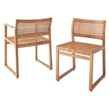 Set Of Six Borge Mogensen Dining Chairs Model Bm61 Oak Frame Woven Cane Oak Dining Chairs Antique Dining Room Chairs Dining Room Chairs Modern