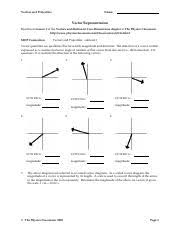 A worksheet can be ready for any subject. Vectorsprojectiles1 Vectors And Projectiles Name Vector Representation Read From Lesson 1 Of The Vectors And Motion In Two Dimensions Chapter At The Course Hero