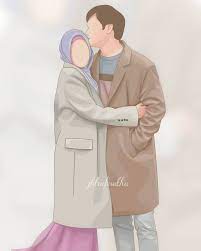 Gambar kartun muslimah berkacamata yang cantik, sedih, lucu, bercadar, bertopi, berpasangan. Kumpulan Gambar Kartun Muslimah Couple Bercadar Cara Baruq