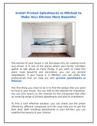 install printed splashbacks in mitchell