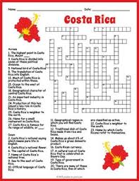 Central America Worksheet Costa Rica Crossword Puzzle Crossword Crossword Puzzle Costa Rica