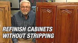 Easily renew wood cabinets without actually refinishing: Refinish Kitchen Cabinets Without Stripping Youtube
