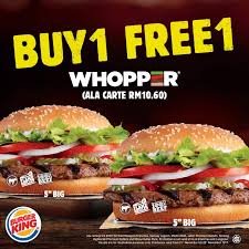 Burger king has launched limited time triple cheese burger. Burger King Buy 1 And Get 1 For Free Whopper Burger Till 28th November 2019