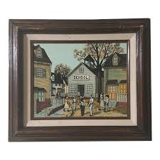 But i'm curious since i just discovered it's mine. Original H Hargrove Schoolhouse W Children Oil Painting Chairish