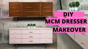 Mid Century Modern Smooth Pink Dresser With Chalk Paint Youtube How you go about painting your furniture will depend on two factors, the first being the size and shape of the furniture you want to paint and the second.