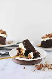 Chocolate Pumpkin Spice Cake With Cream Cheese Frosting Gluten Free The Pig Quill Recipe Desserts Food Pumpkin Chocolate